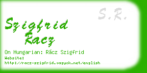 szigfrid racz business card